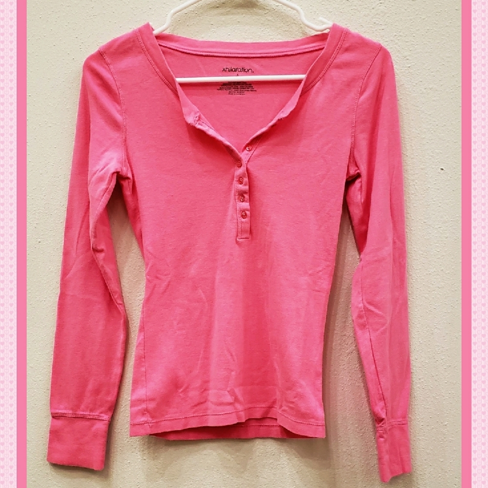 Long Sleeve Pink Tee